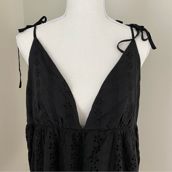 NWT Lulus Beyond the Boardwalk Black Eyelet
Lace Tiered Babydoll Dress XL - Picture 8 of 13